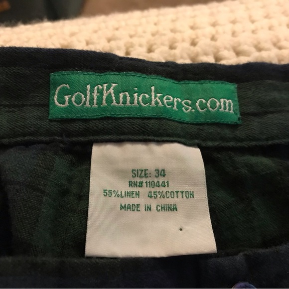 GolfKnickers Green Linen-Cotton/Linen  Pants - Picture 2 of 10